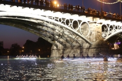 SEVILLA. 23.7.16. Regata de remo, con motivo de la Vela de Triana. FOTO: VANESSA GOMEZ. archsev